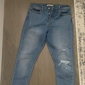 LEVI distressed “Wedgie Skinny” style jeans